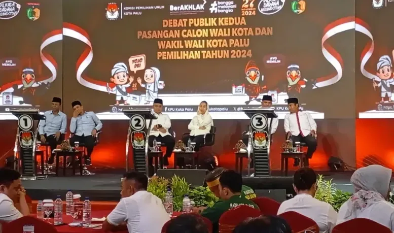 Hadianto-Imelda Paparkan Visi dan Solusi Permasalahan di Kota Palu dalam Debat Publik Kandidat Pilkada