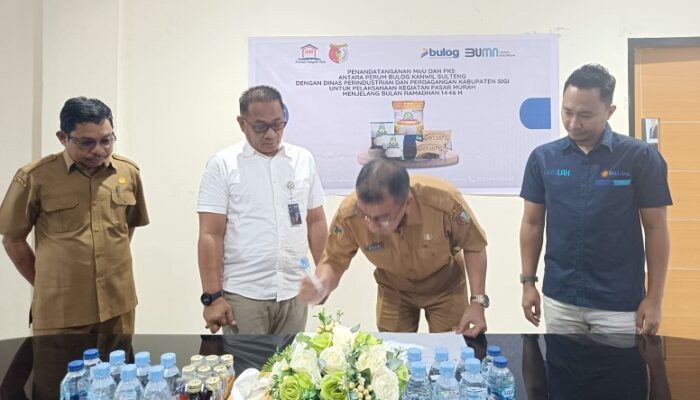 Bulog dan Pemkab Sigi Teken MoU Pasar Murah, Hadirkan Bahan Pokok Harga Terjangkau Jelang Ramadhan