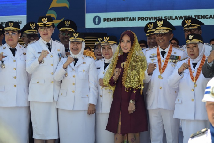 Wawali Imelda Hadiri Upacara Peringatan HUT Ke-61 Provinsi Sulawesi Tengah