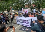 Jurnalis Sulteng Suarakan Gelombang PHK di Industri Media saat Aksi May Day 2025