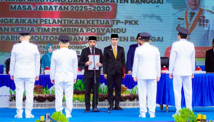 Lantik Bupati dan Wakil Bupati Parimo dan Banggai, Gubernur Anwar Hafid: Awal Tanggung Jawab Besar