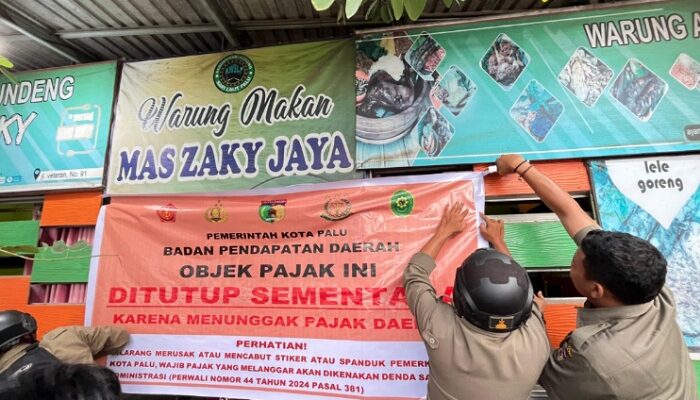 Pemkot Palu Segel Sementara Tempat Usaha yang Menunggak Pajak Daerah, Ini Daftarnya