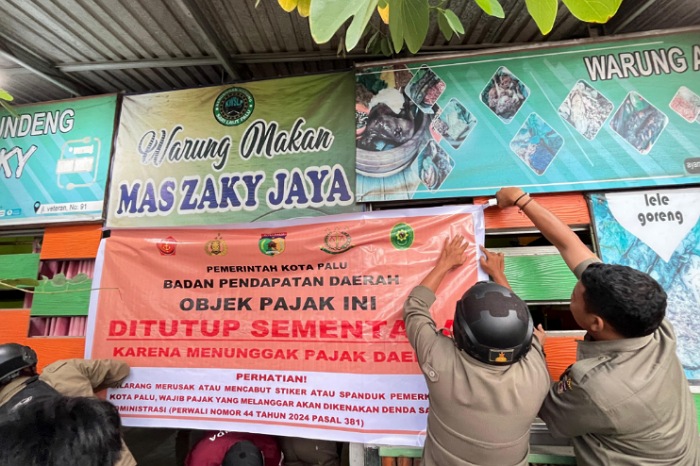 Pemkot Palu Segel Sementara Tempat Usaha yang Menunggak Pajak Daerah, Ini Daftarnya