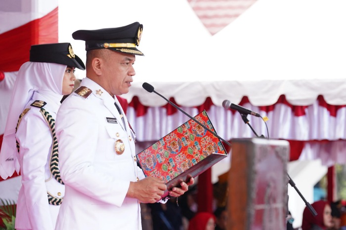 Pemerintah Kota Palu Upacara Pengibaran Bendera HUT ke-80 RI, Hadianto Jadi Inspektur