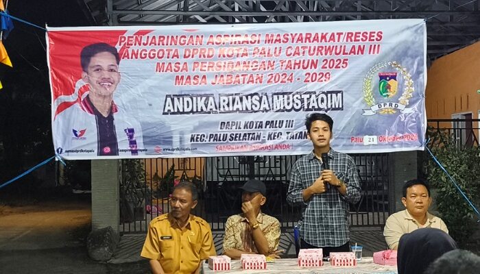 Anggota DPRD Palu Andika Riansa Serap Keluhan Warga soal Jalan dan Keamanan Lingkungan