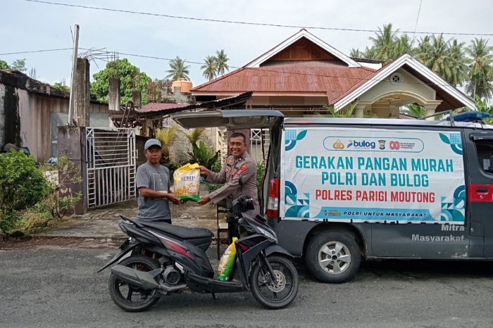 Polres Parimo Gandeng Bulog Gelar Gerakan Pangan Murah, Sasar Warga di Parigi dan Siniu