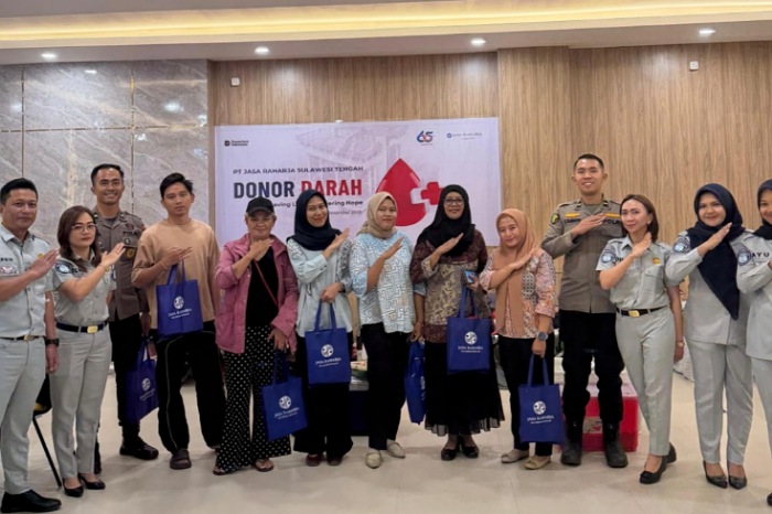 Jasa Raharja Sulteng Gelar Donor Darah dan Bakti Sosial Peringati HUT Ke-65