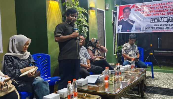 Reses DPRD Palu, Lewi Alik Dengar Keluhan Warga soal Drainase, Retribusi Sampah dan Bantuan Usaha
