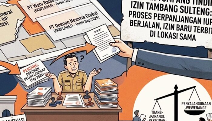 Dugaan Tumpang Tindih Izin Tambang Mencuat di Sulteng, Izin Baru Terbit Saat Proses Perpanjangan IUP