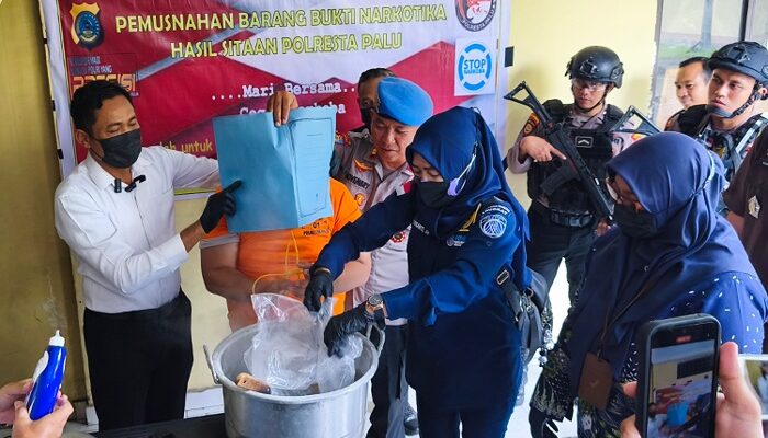 Sabu 2 Kg Dimusnahkan di Palu, Terungkap Fakta Tersangka Sudah Edarkan 1 Kg di Kayumalue
