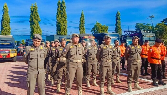 Satpol PP Sulteng Ikut Siaga dalam Apel Gelar Pasukan, Antisipasi Dampak Dinamika Global 2026