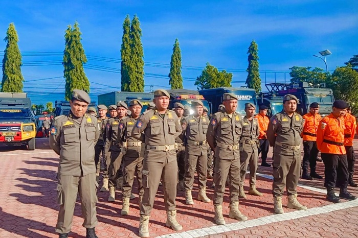 Satpol PP Sulteng Ikut Siaga dalam Apel Gelar Pasukan, Antisipasi Dampak Dinamika Global 2026